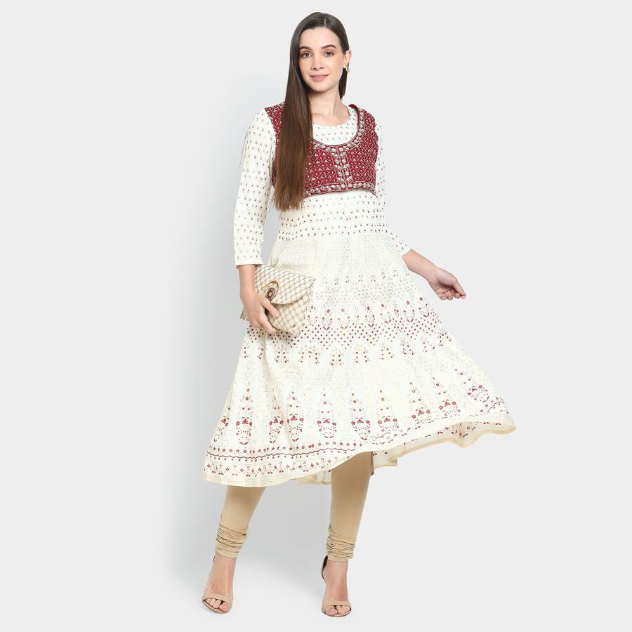 Ladies' Kurta, Off White, large image number null